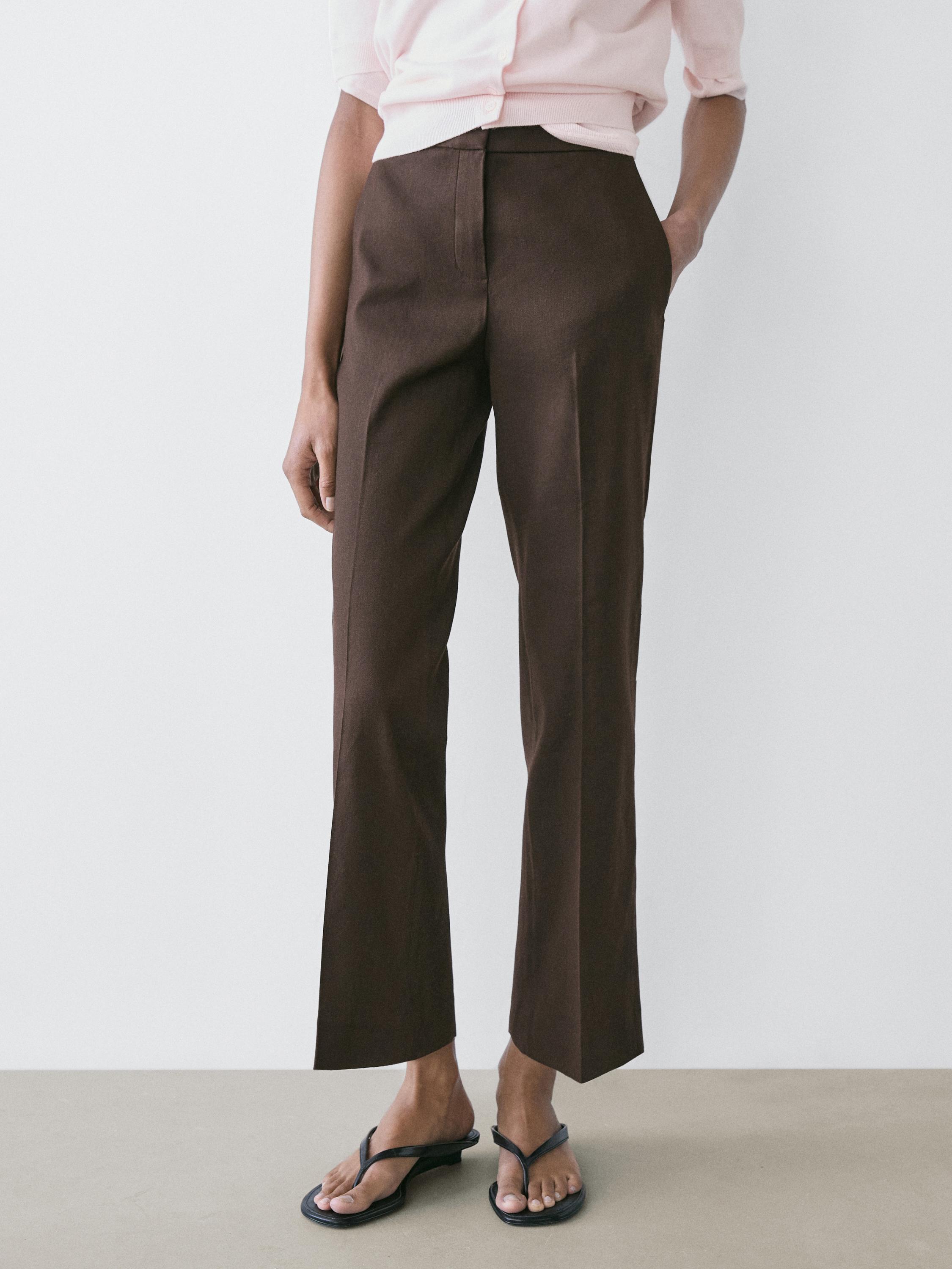 Pantalon quick-flare en lin